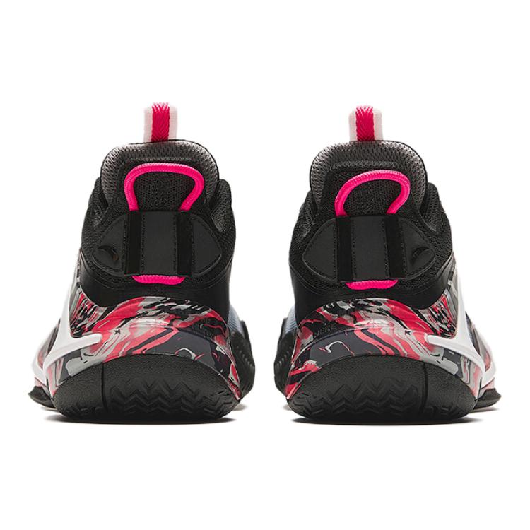 Anta Кроссовки для баскетбола Kids Crazy Spike Outdoor Professional с нескользящей подошвой и дышащим верхом, детские кроссовки серо-красного цвета 312431111-8