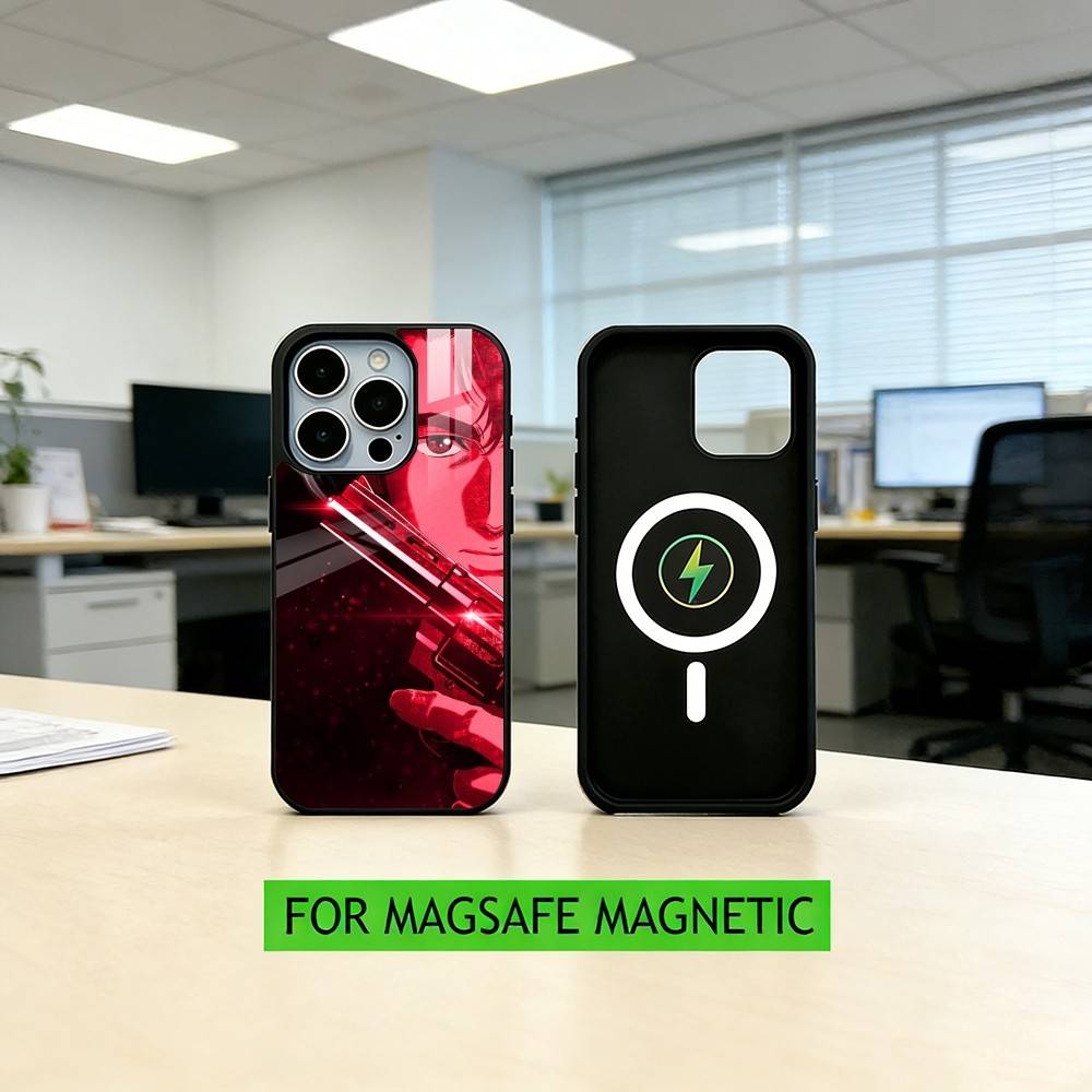 R-Retro City Hunter Comic Phone Case For iPhone17,16,15,14,13,12,11 Plus,Pro Magnetic with Magsafe Wireless Charging