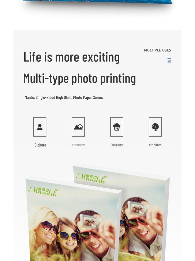 High Gloss Inkjet Photo Paper - A4, 5'' & 6'' Sizes for Photo Printing