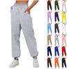 Women Sweatpants Solid Color Elastic Waist Jogger Pants Spring Autumn Casual Sportwear Workout Jogger Pants