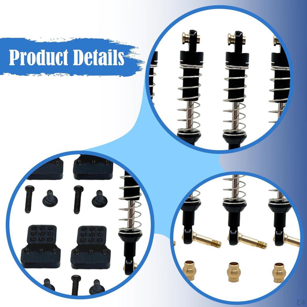 1/16 RC Car Shock Absorbers Spare Parts Aluminum with Mount Vehicle