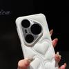 Милый простой чехол-книжка из кожи с узором в виде сердца для Huawei Pura 80 70 Pro Plus Ultra, задняя крышка с защитой линз всех камер