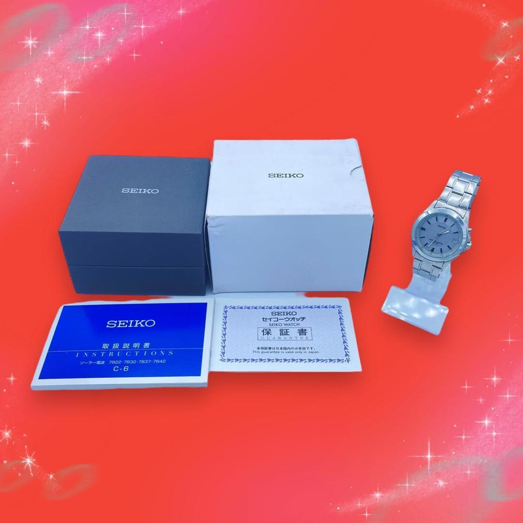 [USED] Seiko Spirit Men's Watch, Waterproof, Solar-Powered, Working Condition