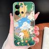 Чехол для телефона Oppo Reno 9 Pro Plus 5G Милый Мультяшный Мягкий ТПУ Прозрачный Силикон Легкая Задняя Крышка Для Oppo Reno9 Funda