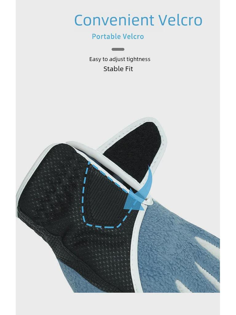 Женские перчатки для гольфа с нескользящей поверхностью для сенсорных экранов, осенне-зимние — теплые, износостойкие, с бархатом (1 пара)