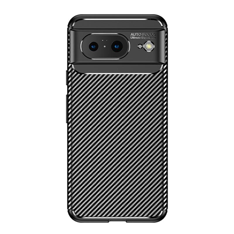 Противоударный чехол из ТПУ для телефона Google Pixel 8, Защитный чехол для телефона с текстурой углеродного волокна