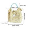 Tote Bag Sozakka Floral Bag Simple Canvas Commute Flower Handbag Shopping Bag Underarm Bag Single Shoulder Bag Unisex
