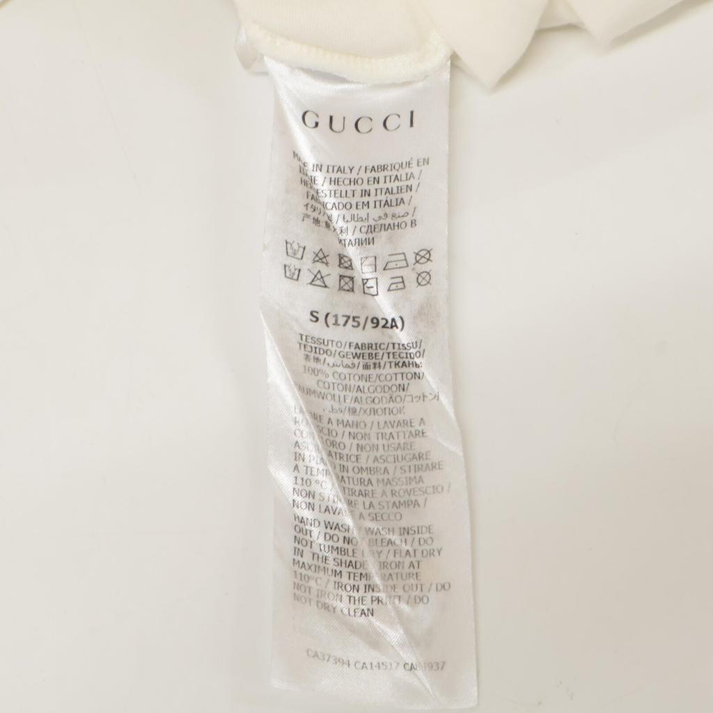 Gucci 565806 XJAZY Белая футболка с логотипом топы S Слоновая кость Б/У