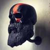 Motorcycle Skull Helmet Holder Wall Storage Rack Mount Helmet Hat Rack Resin Craft Halloween AVE