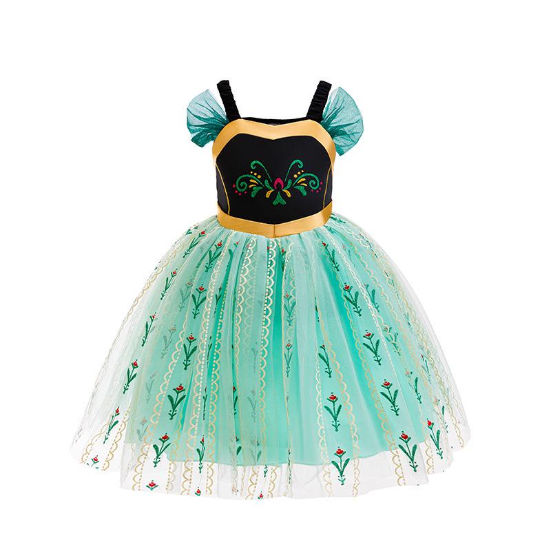 Летнее платье-сетка принцессы Анны из мультфильма «Холодное сердце» для девочек, костюм на Хэллоуин