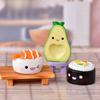 Charming Resin Craft Cartoon Avocado Sushi Figurines Adorable Miniature Ornaments