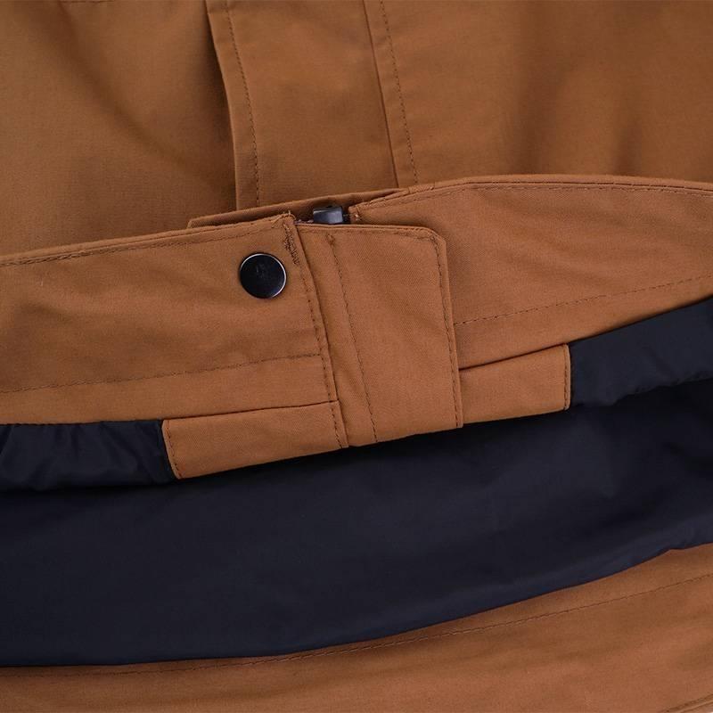 Timberland Удобная короткая универсальная куртка с длинным рукавом для походов на открытом воздухе, водонепроницаемая ветрозащитная дышащая мужская куртка светло-пшеничного цвета A695W-EH2