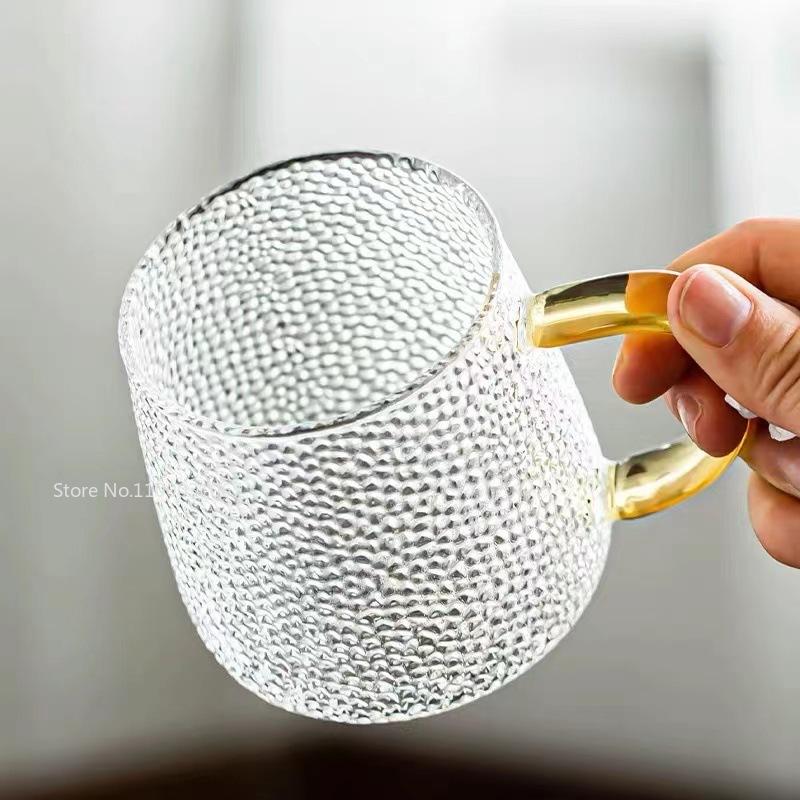 4 шт./лот креативная стеклянная кружка для кофе и молока с ручкой, прозрачная стеклянная чашка для завтрака «Доброе утро», кружки для коктейлей, кофейная чашка