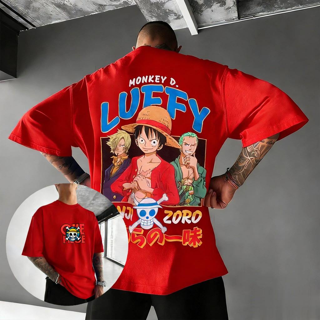 2026 Лето Y2k Оверсайз Цельный Luffy Аниме Графический Футболка Мужчины Женщины Уличная Одежда Футболка Повседневная С Коротким Рукавом Топы Мультяшный Принт
