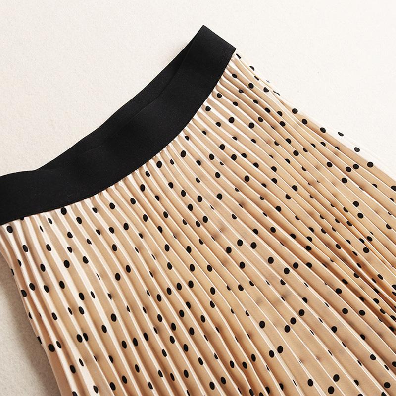 Плиссированные юбки, женская весенне-осенняя юбка, юбка-миди с высокой талией и принтом, женская бархатная юбка, длинные юбки макси, Femme Faldas Mujer