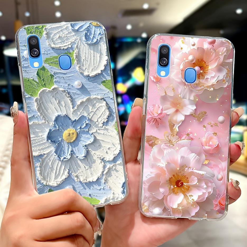 Чехол для Samsung Galaxy A40 SM-A405F Милый Кот Лев Расписной Чехол 5.9'' Мягкий Тонкий Чехол для Телефона Для Samsung A40 A 40 GalaxyA40 Корпус