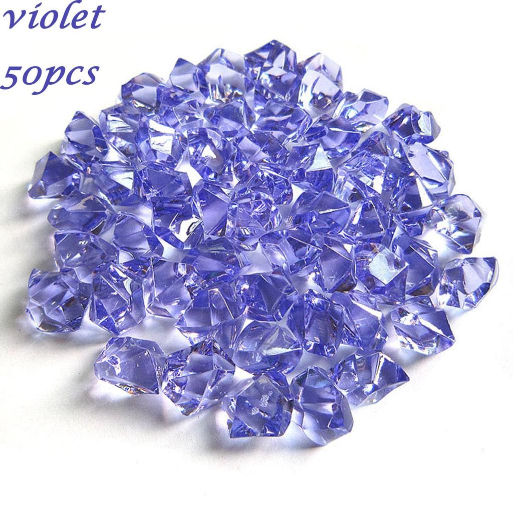 Fish Tank Decoration Crystal Ice Cubes DIY Craft Cobblestones Pebbles Artificial Stones Vase Filler