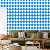 Harlequin Rhombus Wallpaper Azure and White for Living Room and Bedroom 50x1000