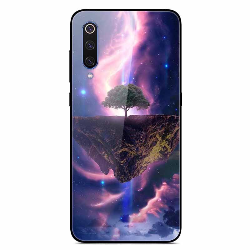 Чехлы для Xiaomi Mi A3 Роскошные Чехлы для Телефона из Закаленного Стекла Космические для Xiaomi MI 9 Lite Чехол 9lite MiA3 Жесткий Защитный Задний Корпус