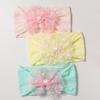 New Jacquard Baby Elastic Headband, Cute Lace Bow Children's Headscarf, Thin Baby Headband