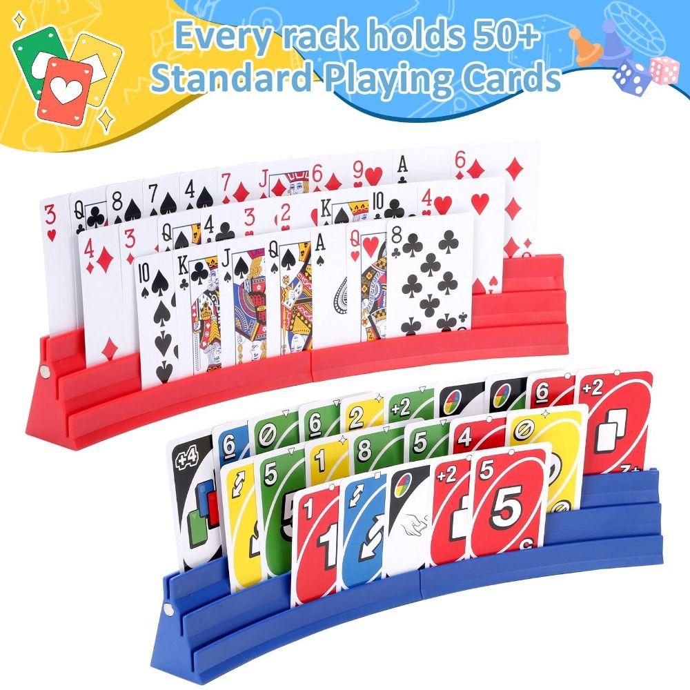 Three-Layer Playing Cards Holders Expandable Hands Free Card Holder Family Card Game Nights