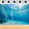 Tropical Seascape Showcasing Coral Photography Backdrops Sunlight Shining Water Fishes Rays Ocean Reef Photo Background OE-08