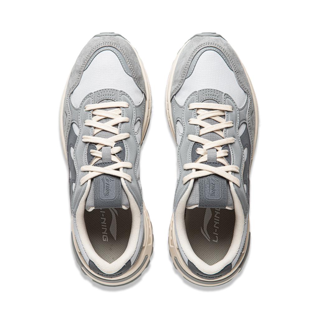 Li Ning Sports Lifestyle Series Wind Rider Comfortable Versatile Thick Sole Height Increasing Non-Slip Wear-Resistant Low-Top Casual Shoes AGCU117-1