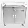 Commercial 2-Tier Stainless Steel Serving Cart