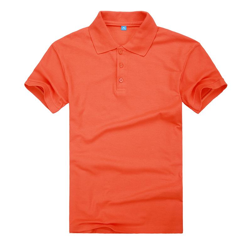 Рубашка поло с короткими рукавами и лацканами, 200 г/м²: Удобные, дышащие, однотонные, идеально подходят для работы и отдыха.