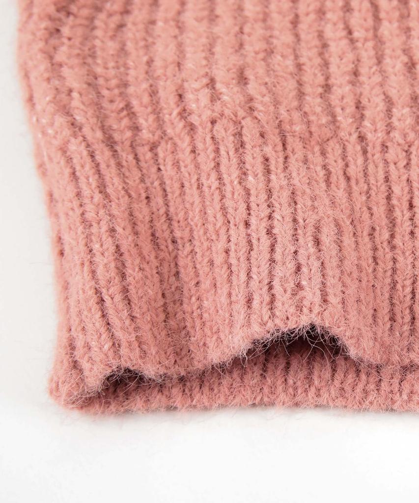 Titibait Boat Neck Loose Knit ACXP3830 Small Black Women's