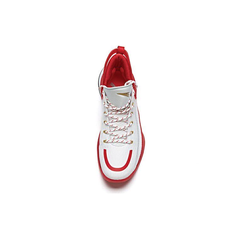Anta UFO 2nd Generation Durable Non-Slip High-Top Basketball Shoes Men Sneakers White Red 112011608-5
