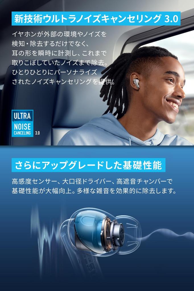 Беспроводные наушники Anker Soundcore Liberty 4 NC Ультра-шумоподавление Беспроводная зарядка Многоточечное подключение Режим окружающего звука До 50 часов