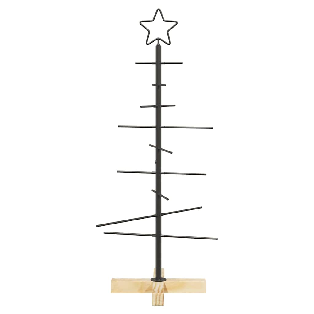 Metal Christmas Tree Black 89 cm Powder Coated Steel