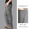 Повседневные брюки мужские весенне-осенние хлопковые брюки-карго большие спортивные брюки свободные прямые мужские рабочие брюки с эластичной резинкой на талии
