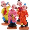 4Pcs Resin Clown Figure Circus Miniature Figurines Clown Ornament Fairy Garden Accessories Supplies Home Table Desk Top Decor