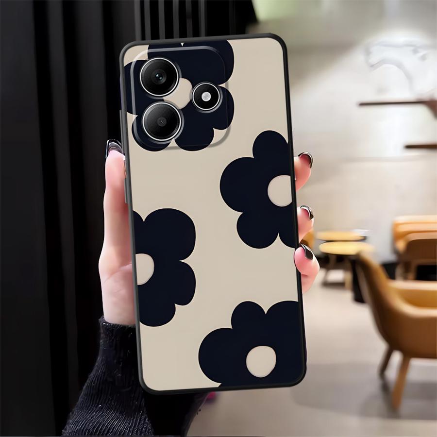 Simple Pattern Black Soft Phone Cover Case for Xiaomi Redmi Note 10S 7 8 9S 13 14 Pro Plus 12s 11s 9 10 11 12 Pro