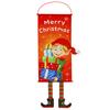 Puntos Christmas Merry Santa Elk Snowman Print Висячие ноги баннер флаг Xmas Door Decor
