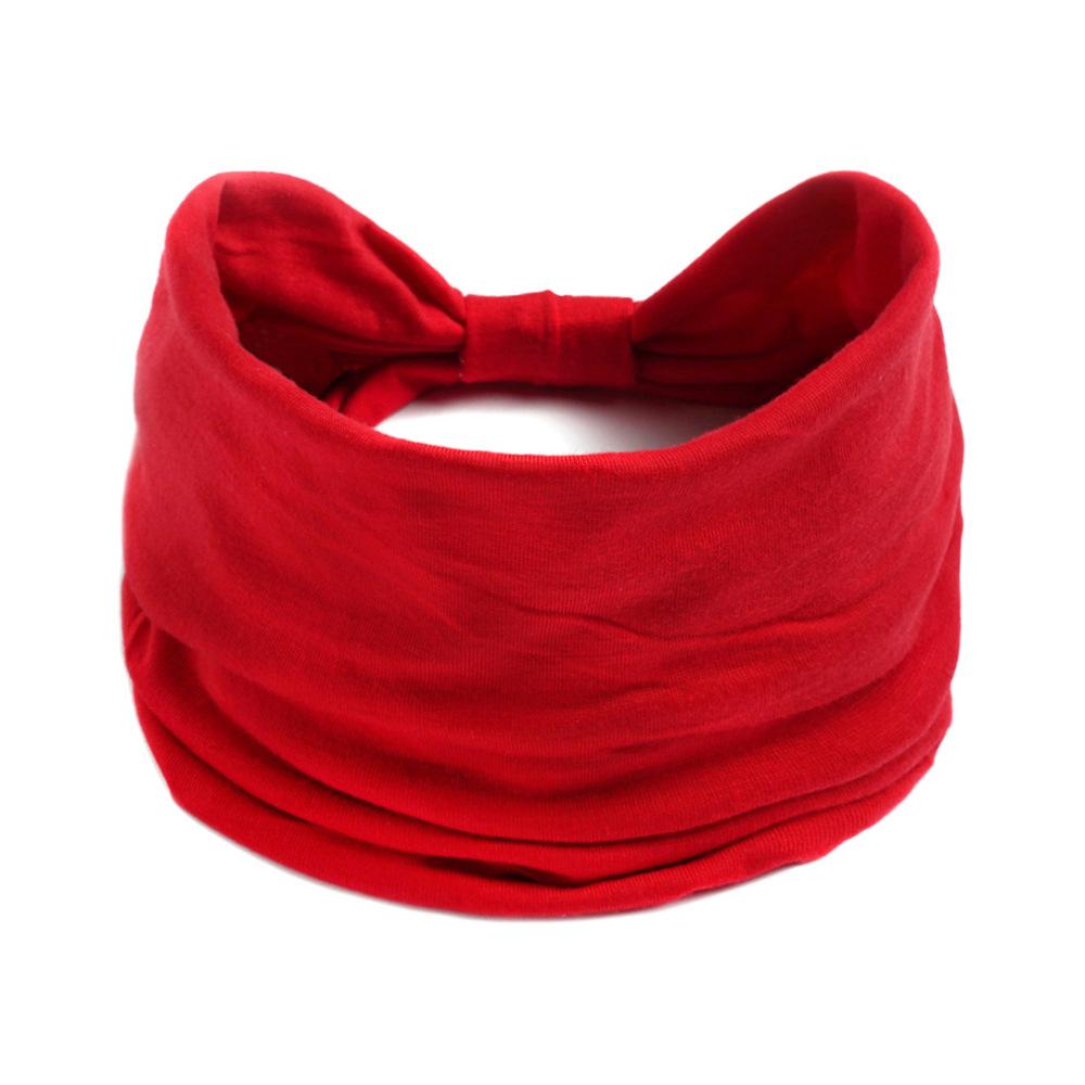 1PC Boho Solid Color Wide Headbands Vintage Knot Elastic Turban Headwrap for Women Girls Hair Accessories