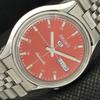 USED VINTAGE SEIKO 5 AUTOMATIC 6319A JAPAN MENS D/D RED WATCH 608d-a315619-2 SKU608d-a315619
