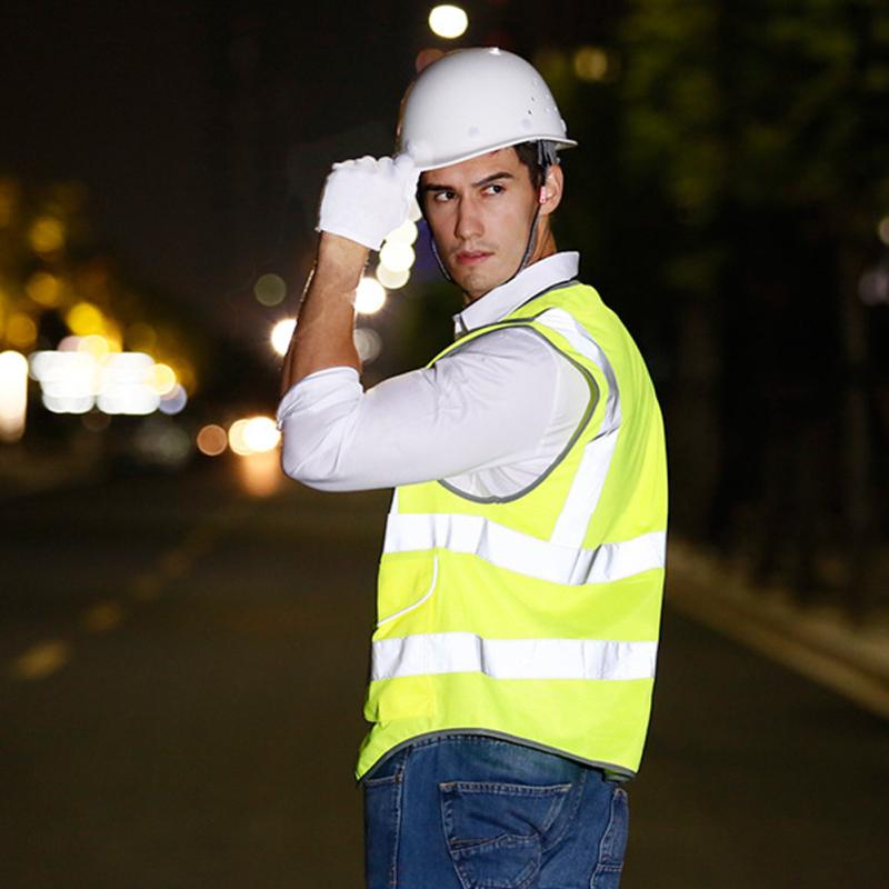 Светоотражающий жилет Светоотражающий костюм с несколькими карманами для безопасности дорожного движения Жилет для верховой езды