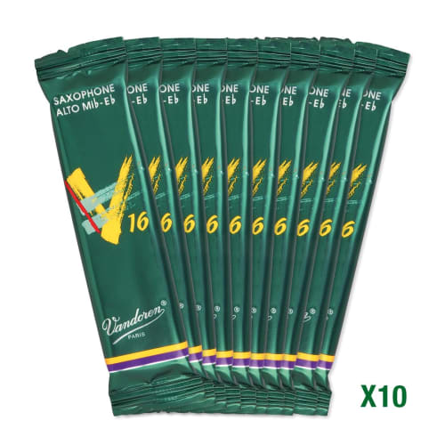 Vandoren Alto Saxophone Reeds V16, Hardness: 4 (Pack of 10)