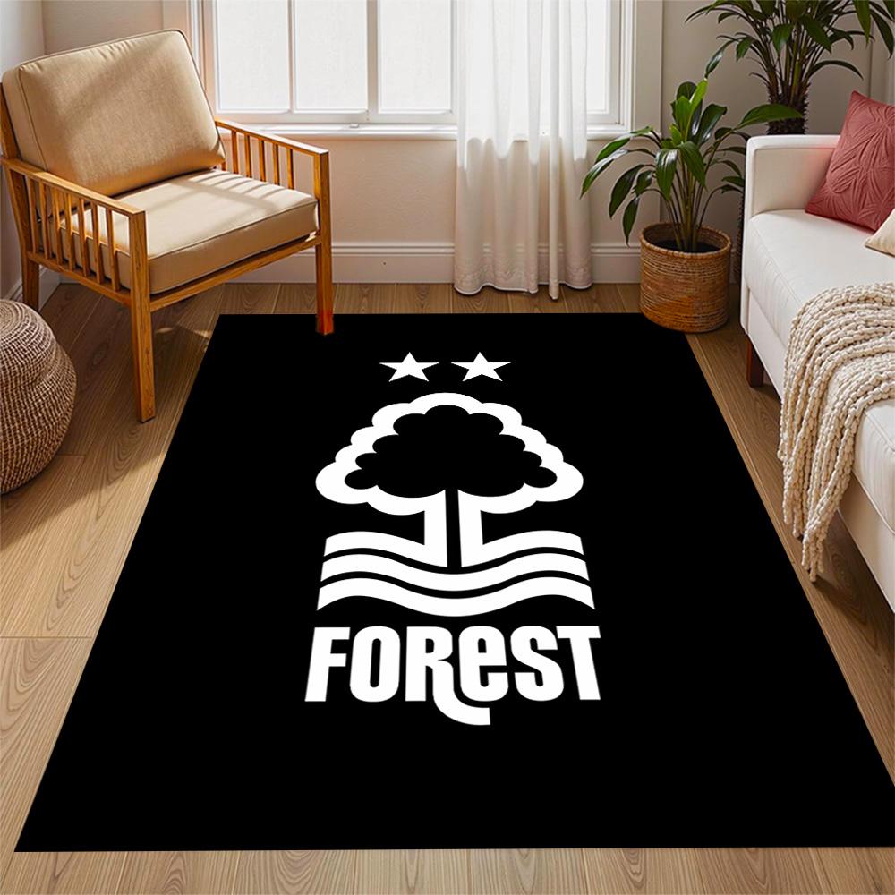 Red Tree Forest Logo Themed Anti-Slip Rugs - Polyester Home Decor, Suitable for Bedrooms, Living Rooms, Doorways, Studios, and Decorations