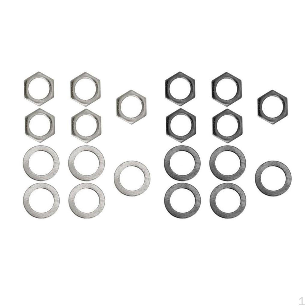 10 штук Железные Гайки Выходного Гнезда для Электрогитары Баса M9 с Шайбами