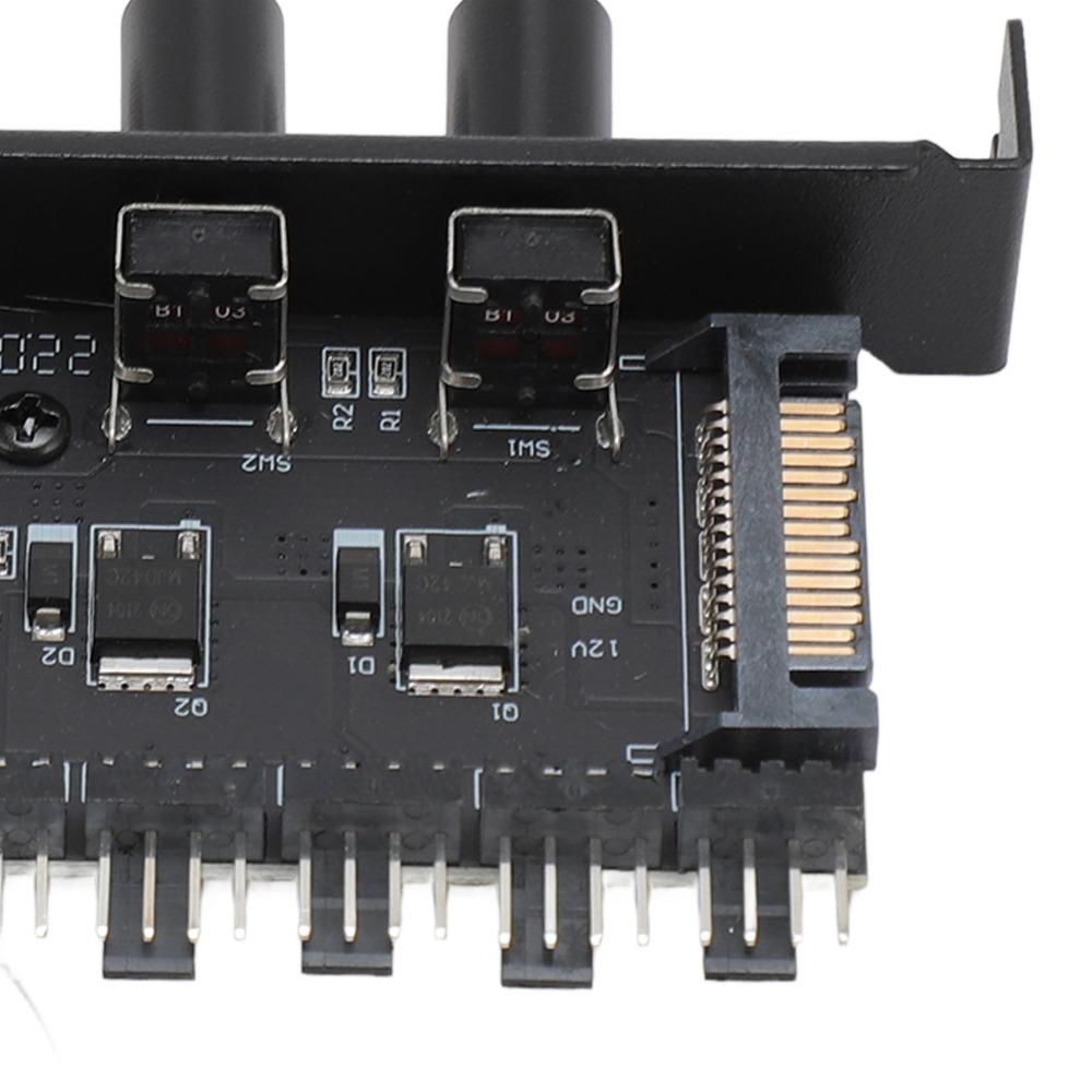 12V PC Cooling Fan Controller 4 Knob Control PWM Fan Hub Fan Speed Controller PC System Cooling