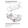 Car Reverse Radar Kit 12VDC Vehicle Parking Sensor System 4 Sensors Backup Assist System with LED Distance Display Sound Warning