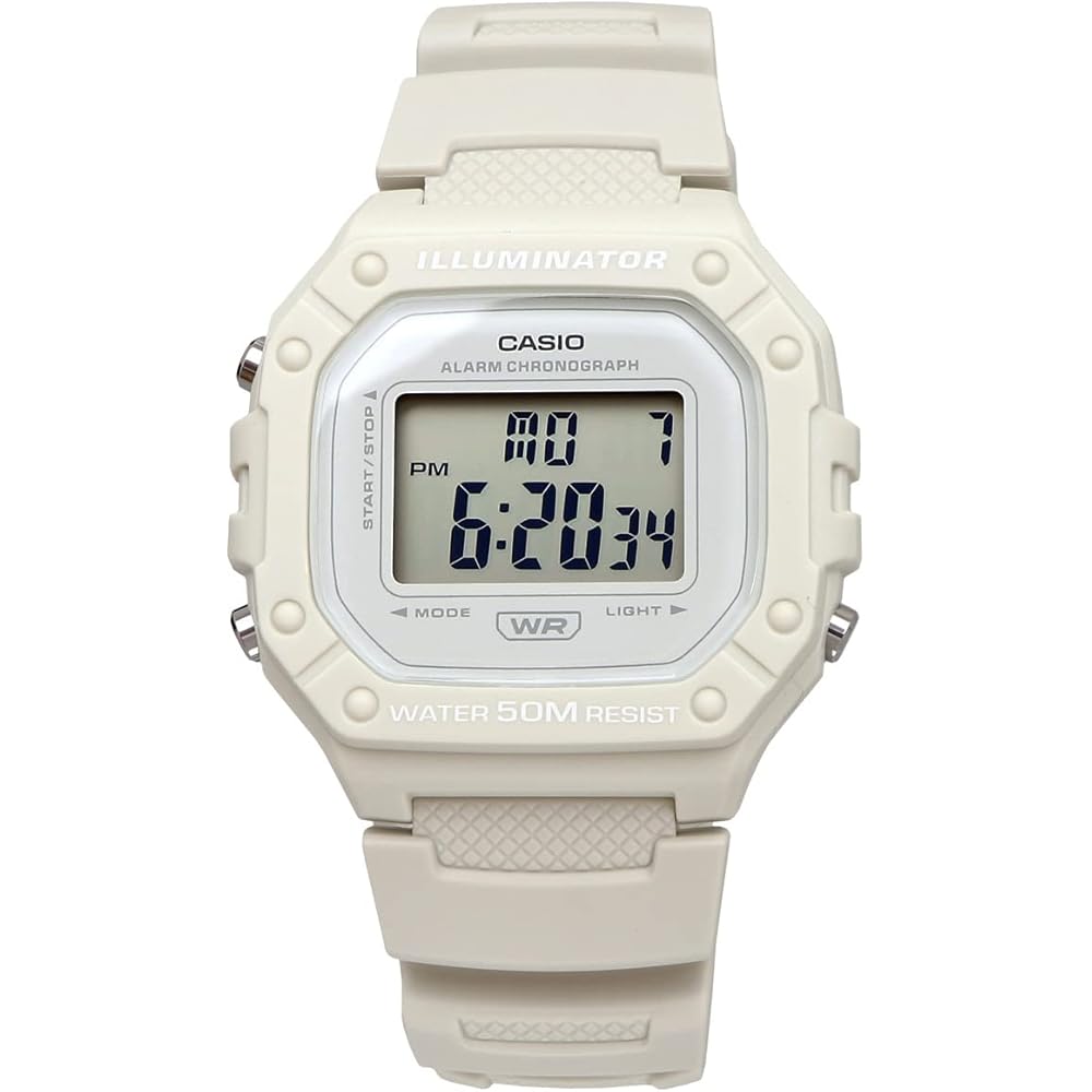 [Casio] CASIO Стандартные цифровые часы W-218HC-8AV Мужские и женские Дешевые Casio Бежевые Зарубежная модель [Параллельный импорт]