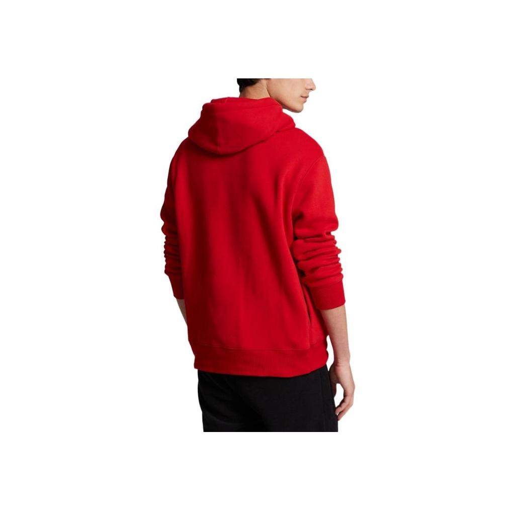 Polo Ralph Lauren SS23 Лунный Новый год Коллекция Толстовка с капюшоном с принтом мультяшного медведя Мужские толстовки с капюшоном Красный MNPOKNI16822714-600