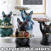 Fashion Resin Dog Statue Garden Decor Backyard Yawn French Bulldog Puppy Tombstone Sculpture Ornaments Gifts