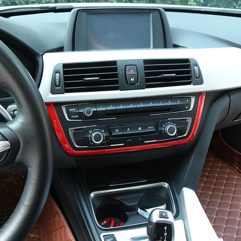 ABS Car Interior Center Console CD Panel U-Shaped Frame Sticker Trim For BMW 3/4 Series F30 F36 F31 F34 F35 F32 F33 2013-2018