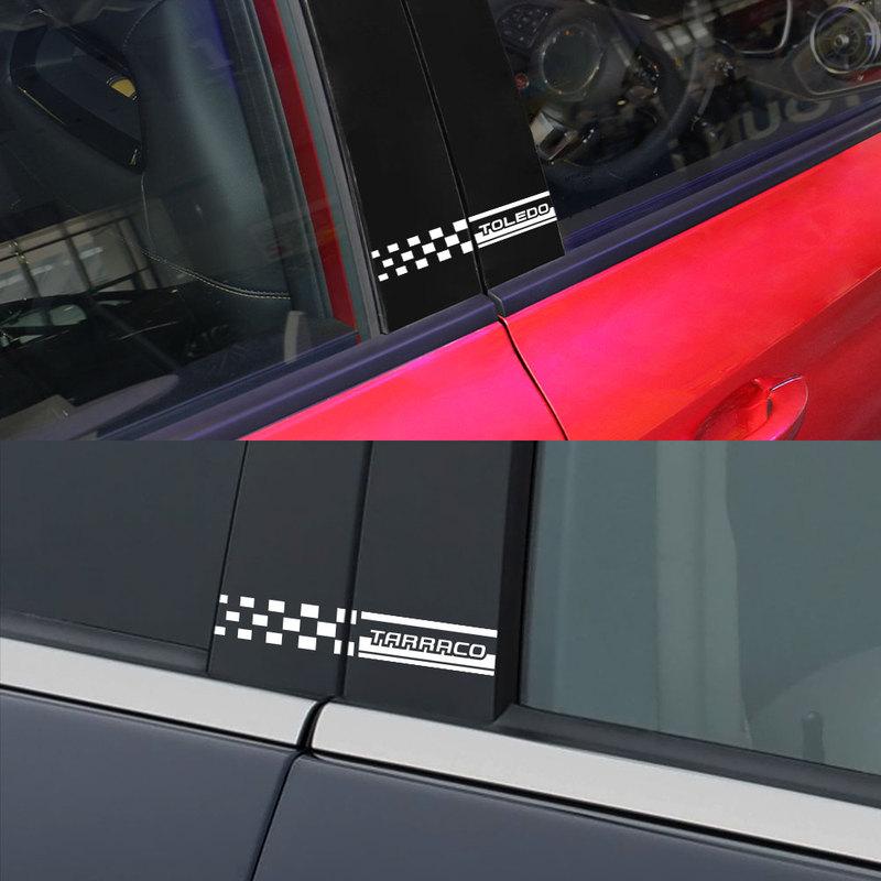 For Seat Arona Leon Ibiza Toledo Alhambra Ateca Cordoba Altea Arosa Exeo Auto B Pillar Sticker Car Exterior Decorative Decals